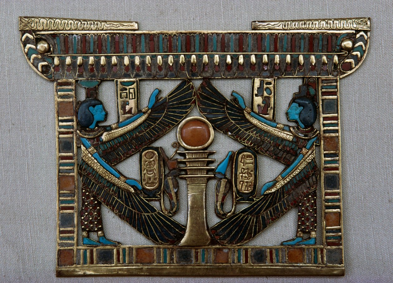 Plastron en forme de temple, Trésor de Toutankhamon, Égypte, civilisation égyptienne, Nouvel Empire, XVIIIe dynastie - Egyptian 18th Dynasty