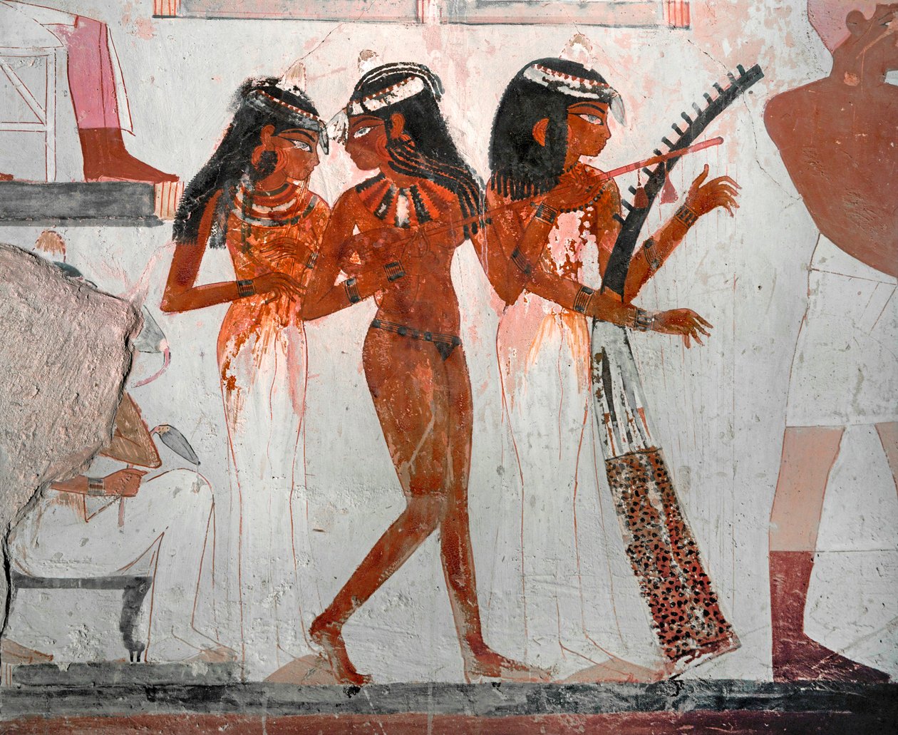 Trois femmes avec des instruments de musique - Egyptian 18th Dynasty