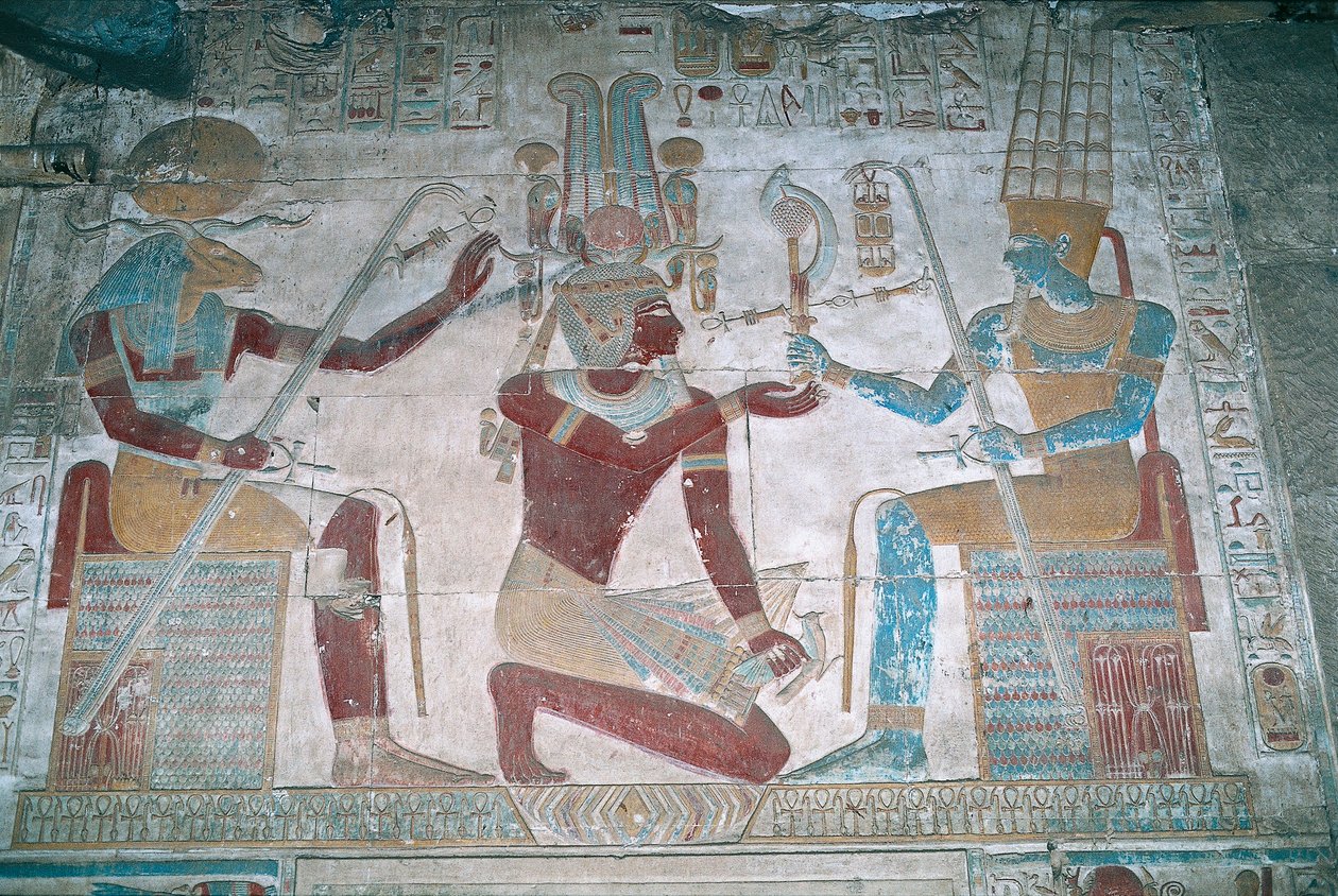 Égypte, Abydos, Temple du pharaon Séthi Ier, chapelle d