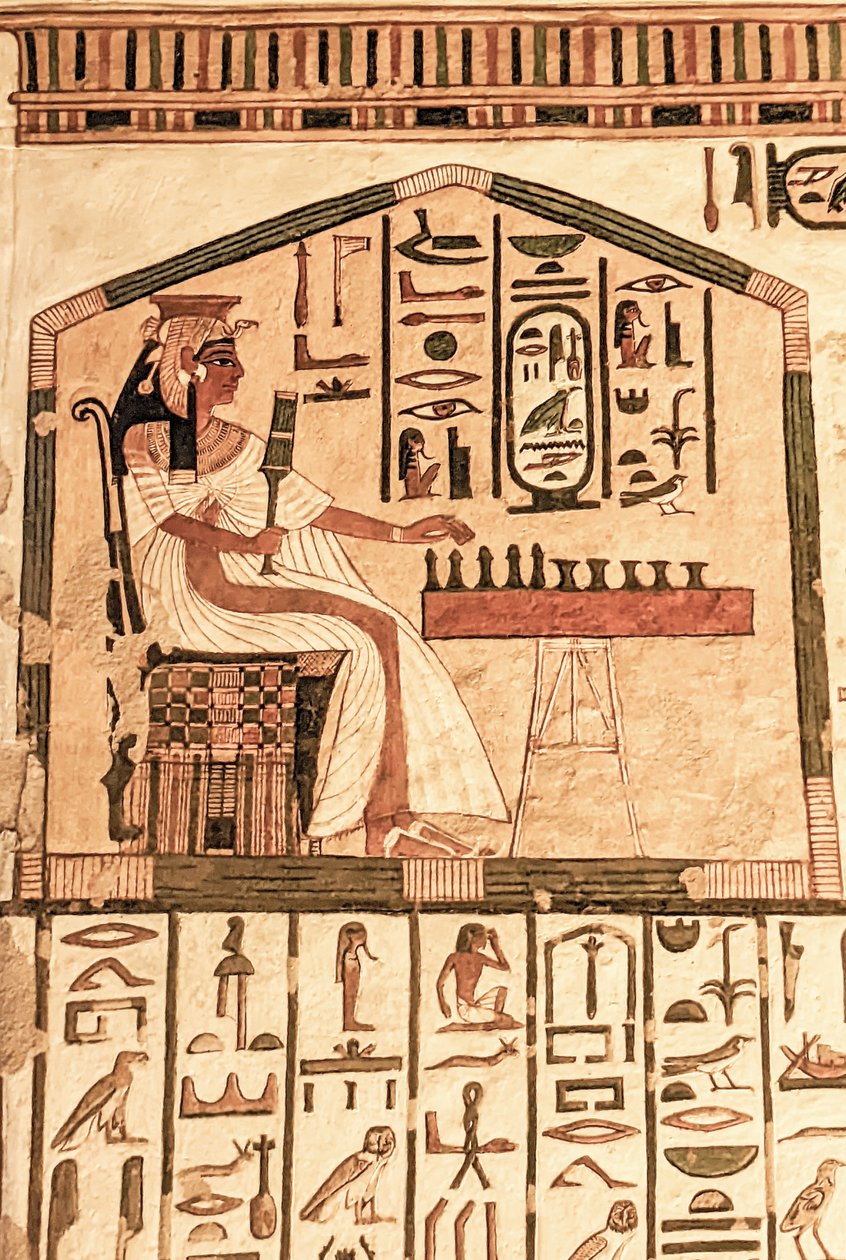 Néfertari jouant au senet - Egyptian 19th Dynasty