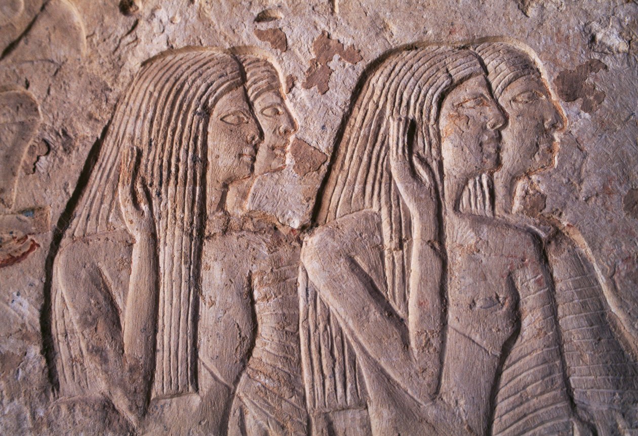 Relief représentant un groupe de femmes, tombe de Leteya, Saqqara, Égypte, civilisation égyptienne, Nouvel Empire, Dynastie XIX - Egyptian 19th Dynasty