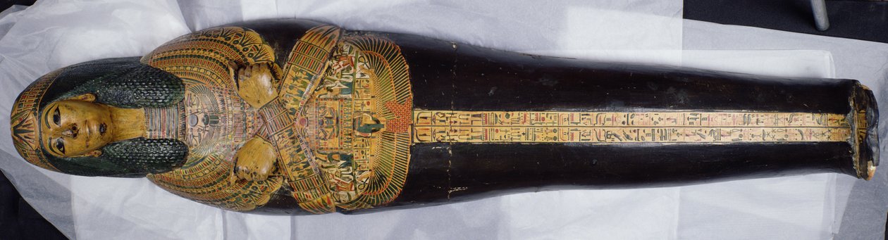 Couvercle intérieur de la momie de Nesyamun, peut-être trouvé à Deir El-Bahri, Nouvel Empire, vers 1100 av. J.-C. - Egyptian 20th Dynasty
