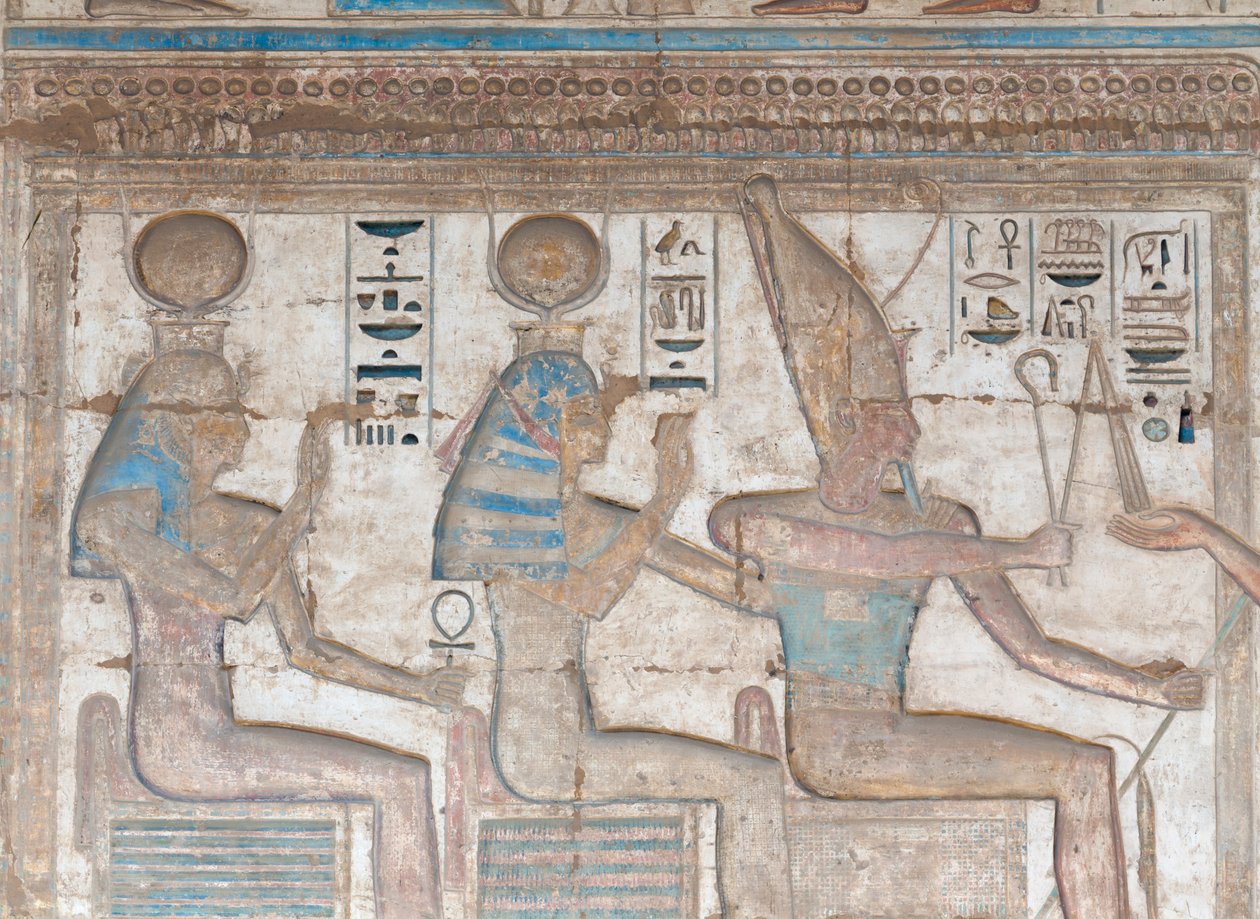 Image en relief peinte sur le mur - Egyptian 20th Dynasty
