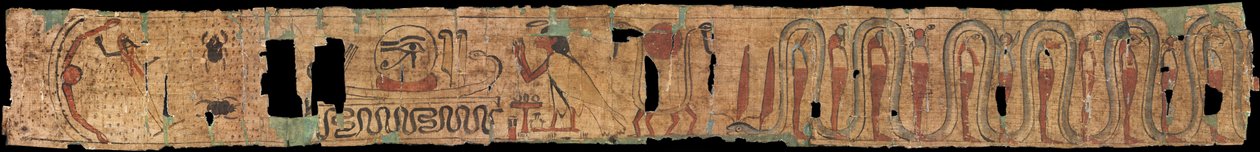 Texte funéraire égyptien ancien - Égypte ancienne - 1069-945 av. J.-C. - Papyrus - 10x100 - Szépművészeti Múzeum, Budapest - Egyptian 21st Dynasty