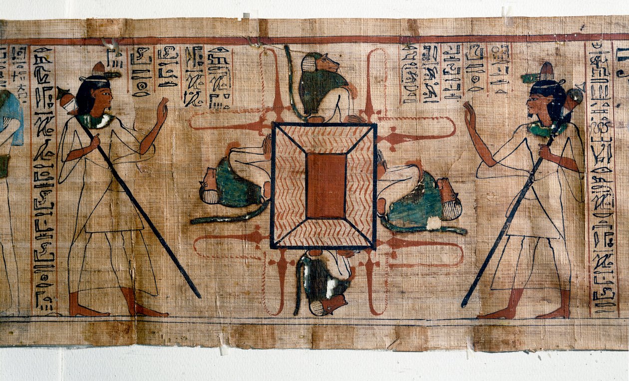Antiquité égyptienne : le lac de feu en enfer. Papyrus d