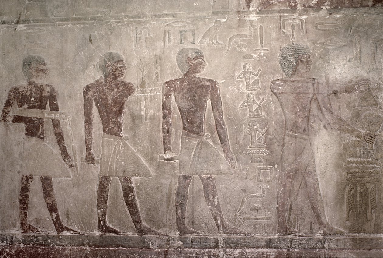 Artisans du mur sud de la chapelle mastaba de Ti, Ancien Empire - Egyptian 5th Dynasty