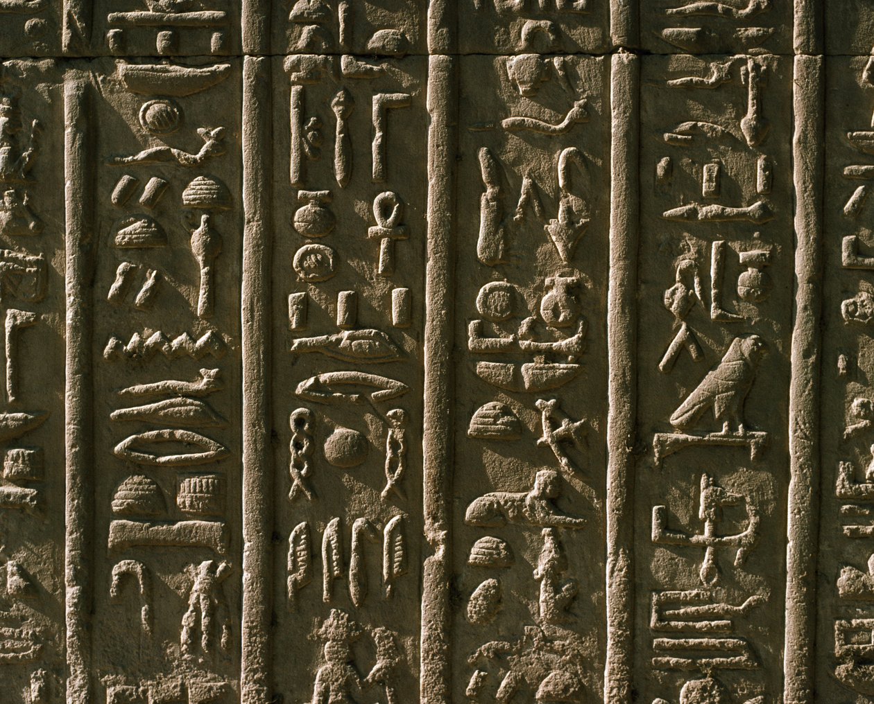 Bas-relief avec hiéroglyphes, 51-30 av. J.-C. - Egyptian Egyptian