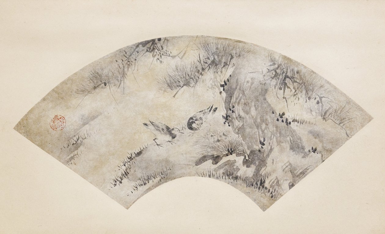 Oiseaux et pin, vers 1570-1590 - Eitoku Kano