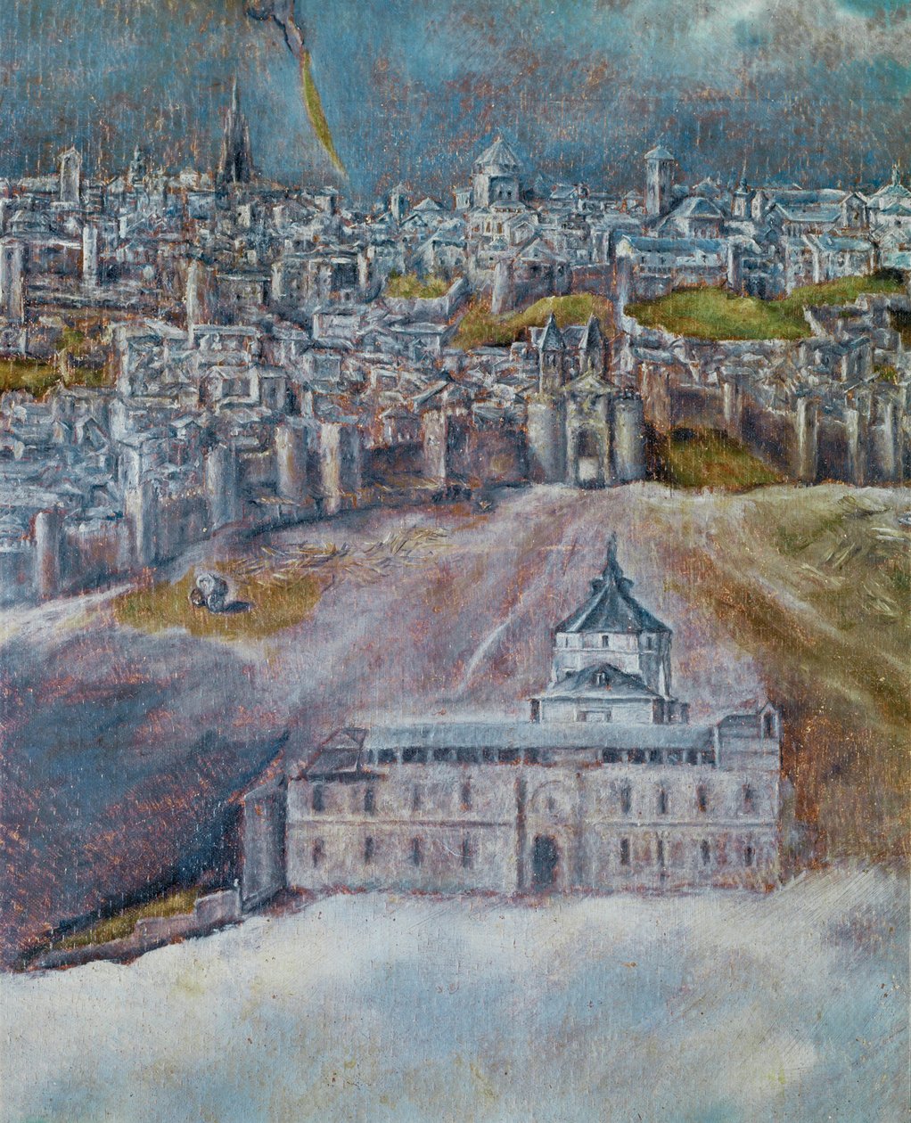 Vue et plan de Tolède (peinture sur toile) - El (1541-1614) Greco