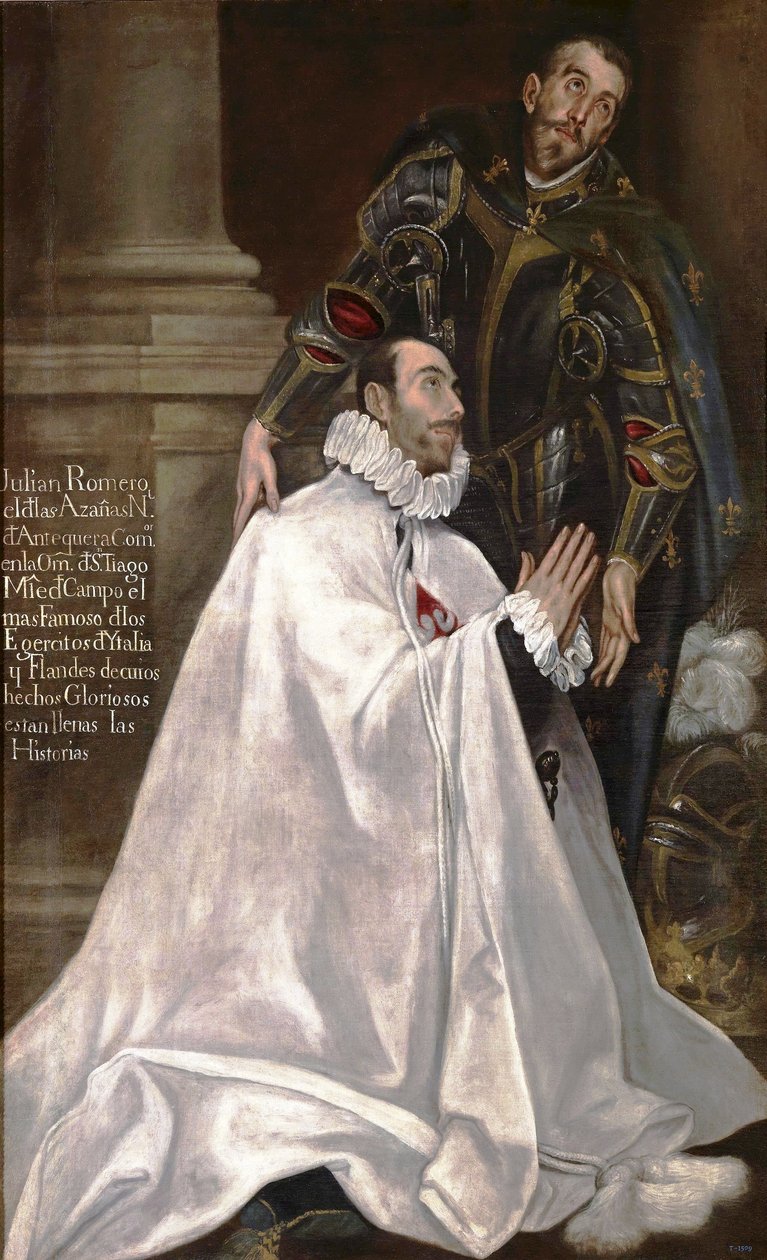 Julián Romero de las Azanas et son saint patron Julian - El Greco