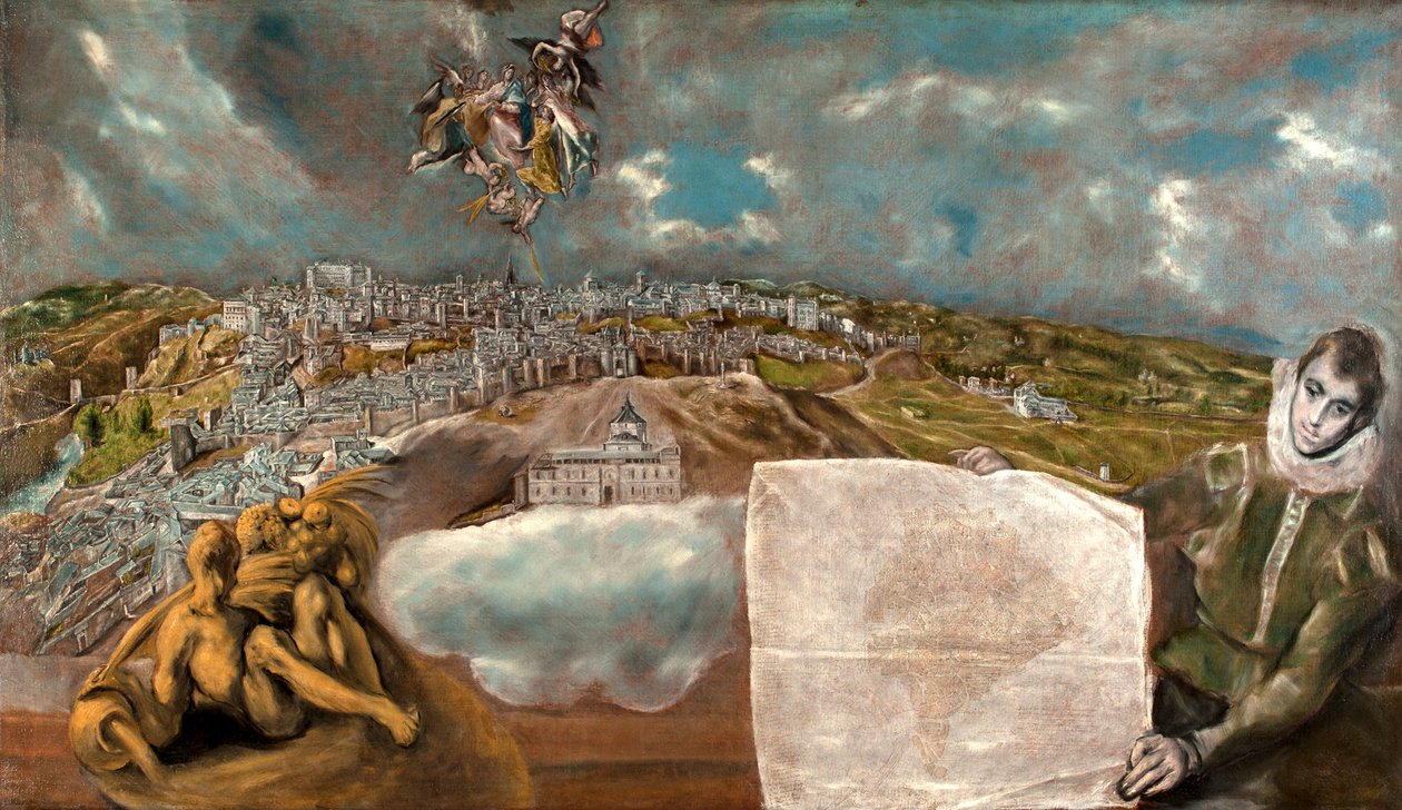 Espagnol :  Vista y plano de Toledo Vue et plan de Tolède - El Greco