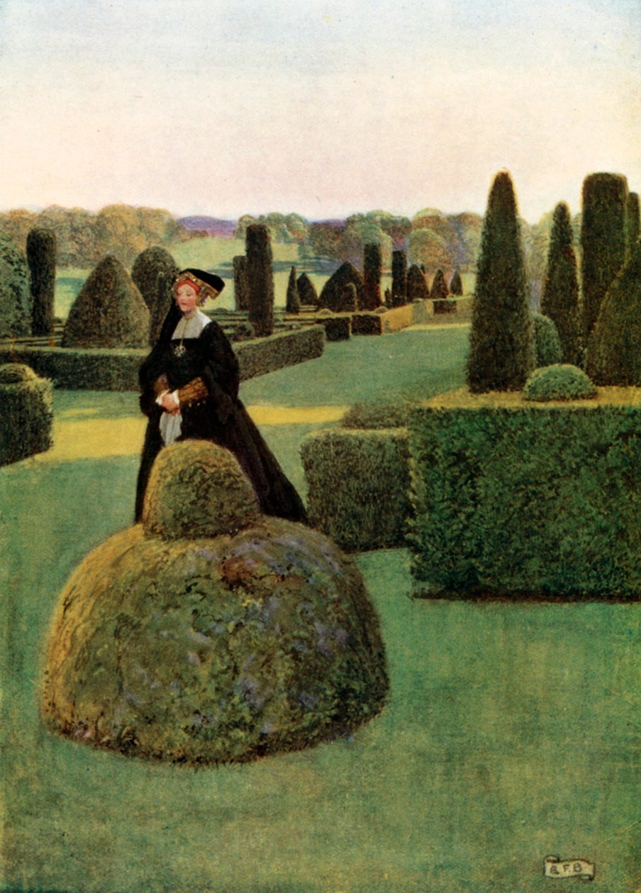Fair Rosamond. Thomas Delone. Fair Rosamond (lithographie couleur) - Eleanor Fortescue-Brickdale