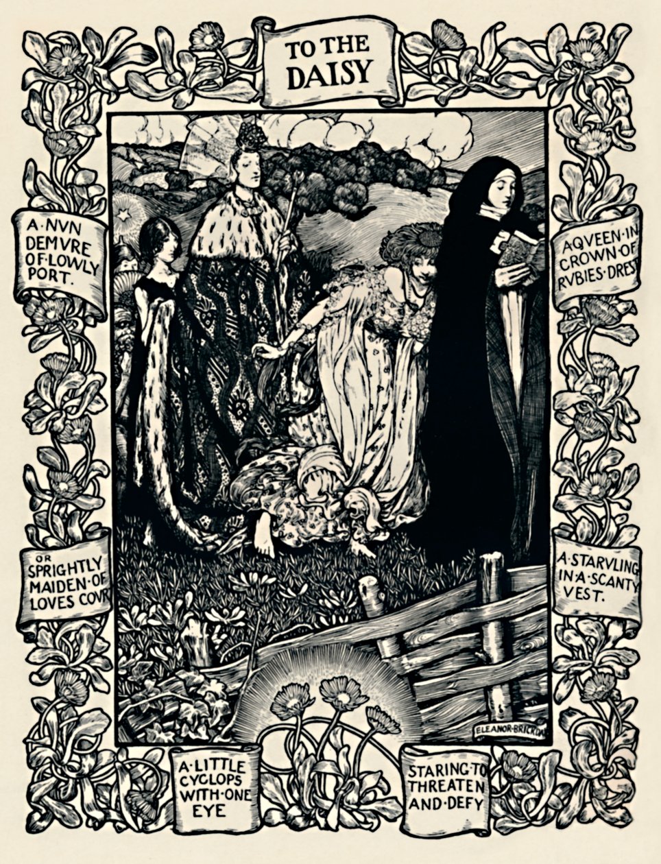 Illustration du poème de Wordsworth À la marguerite, n° 2, 1923 - Eleanor Fortescue Brickdale