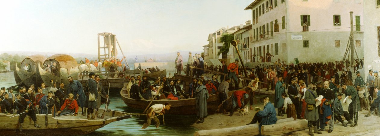 Le débarquement à Sesto Calende le 26 avril 1859, 1865 - Eleuterio Pagliano