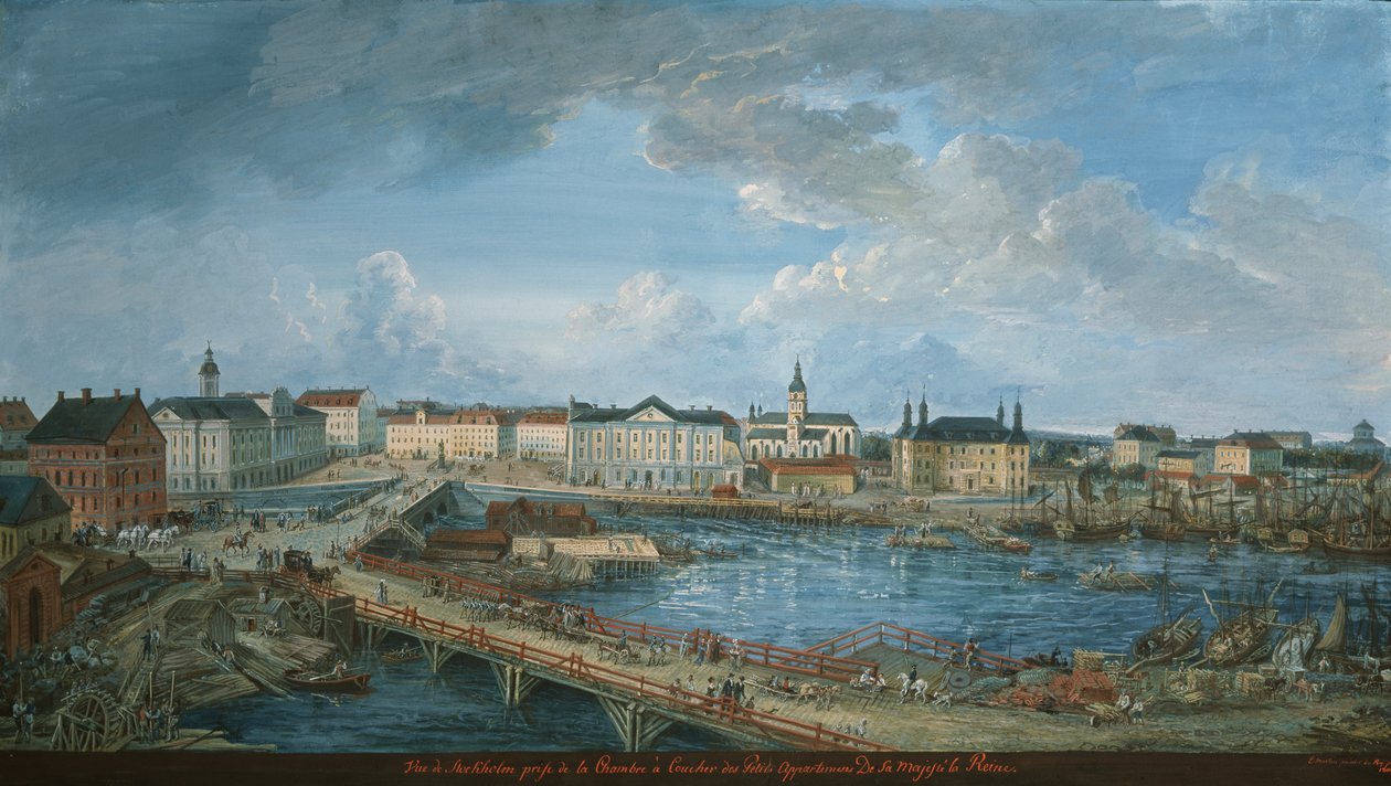 Vue de Stockholm depuis le Palais Royal, 1801 - Elias Martin