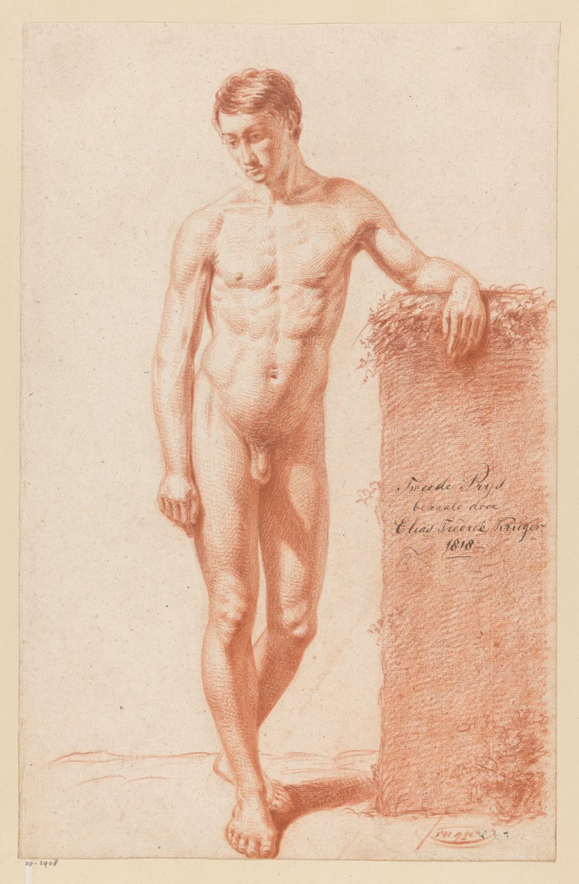 Homme nu debout, vu de face (2e prix 1818) - Elias Friedrich Kruger