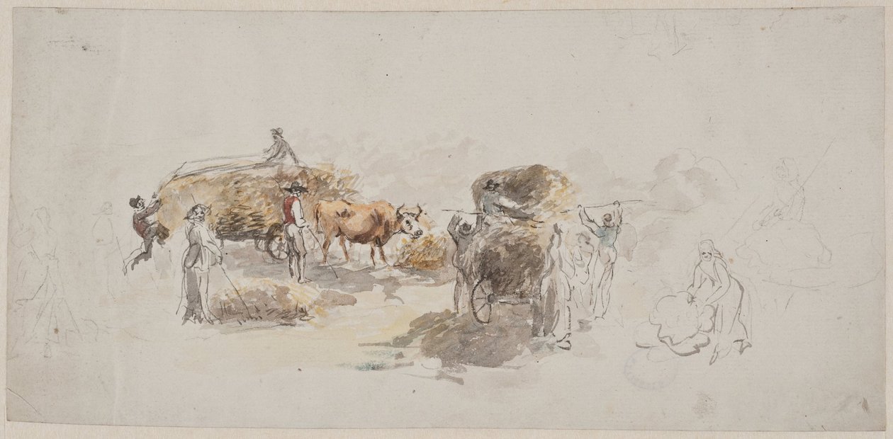 Scène de genre, fenaison - Elias Martin