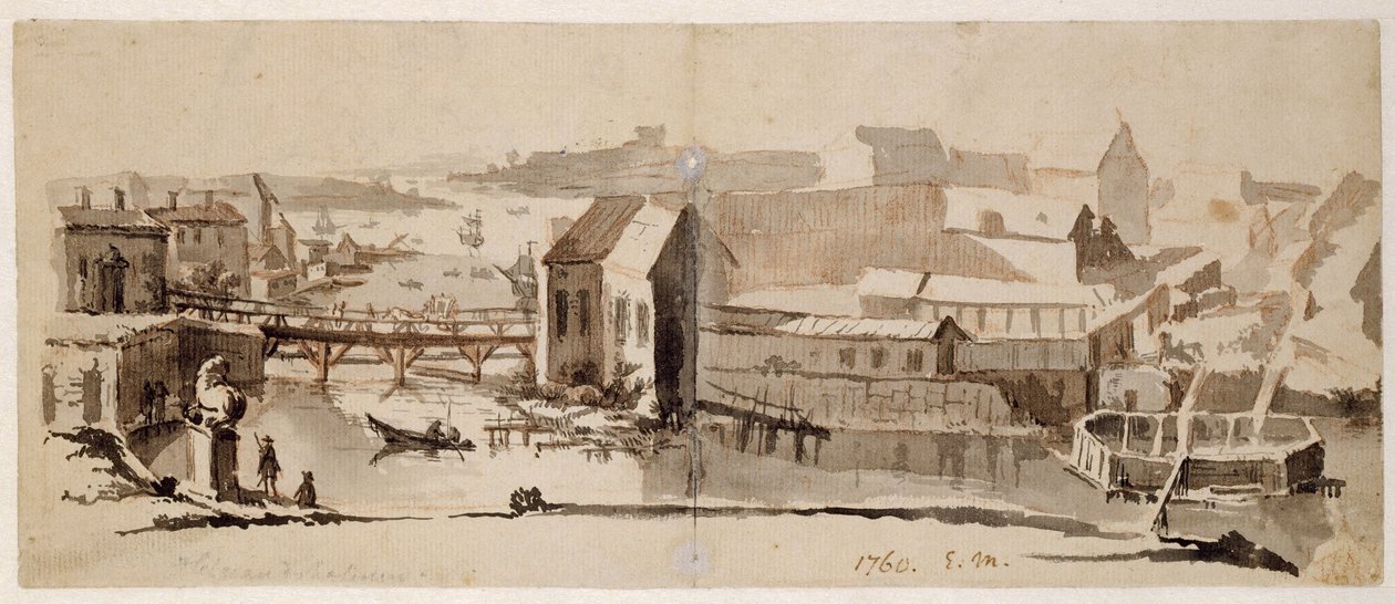 Vue sur Helgeandsholmen - Elias Martin