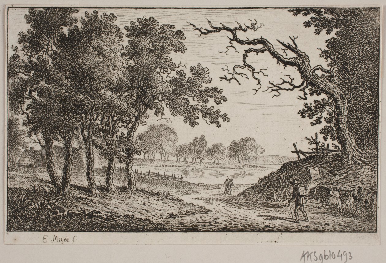 Paysage avec un lac en arrière-plan - Elias Meyer