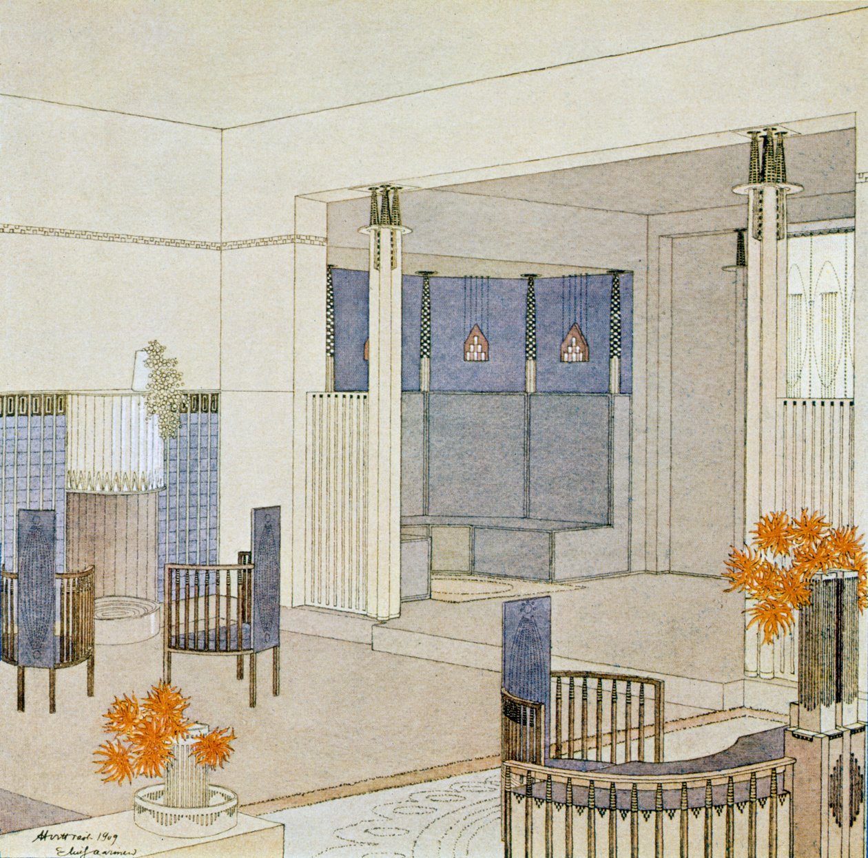 Conception pour un salon de dame, de 