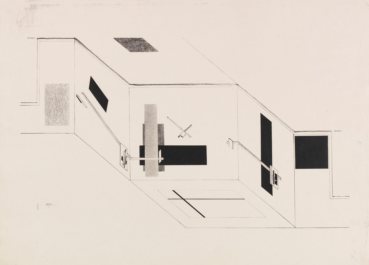 La salle Proun. Feuille 5 du portfolio I Kestner, 1923 - Eliezer Markowich Lissitzky