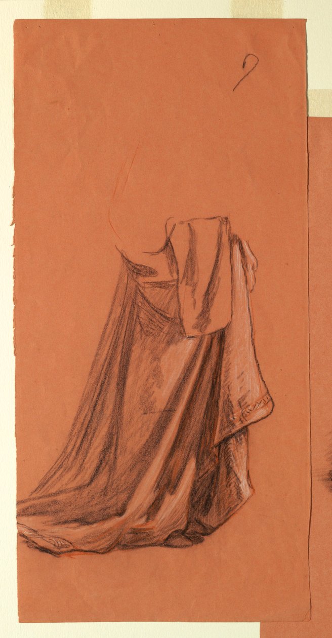 Dessin, draperie (étude pour une peinture à l
