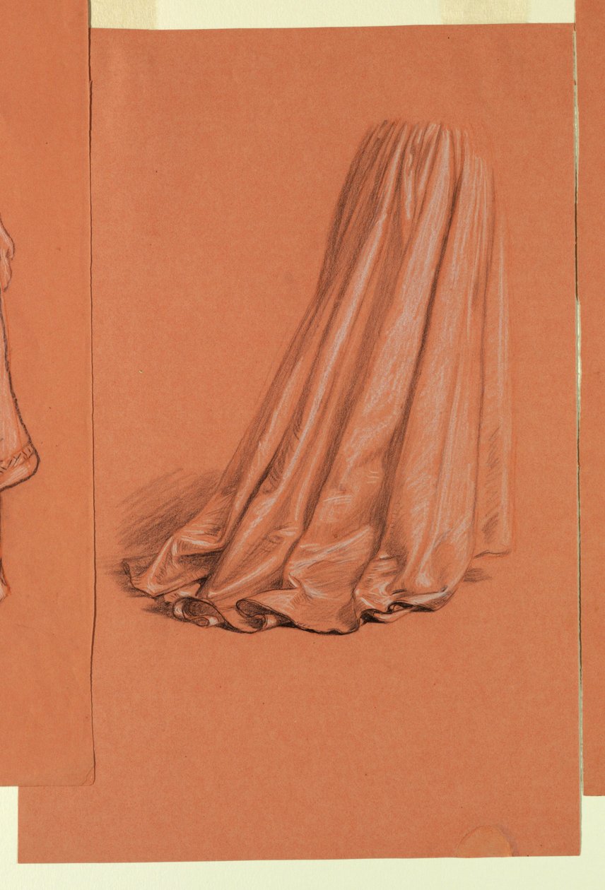 Dessin, draperie (étude pour la peinture à l