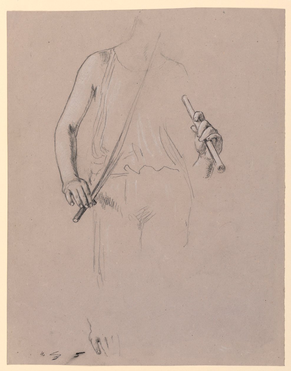 Étude de figure : Homme costumé - Elihu Vedder