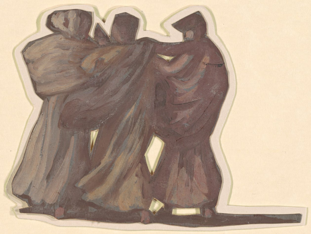 Étude pour des filles grecques se baignant, vers 1872 - Elihu Vedder