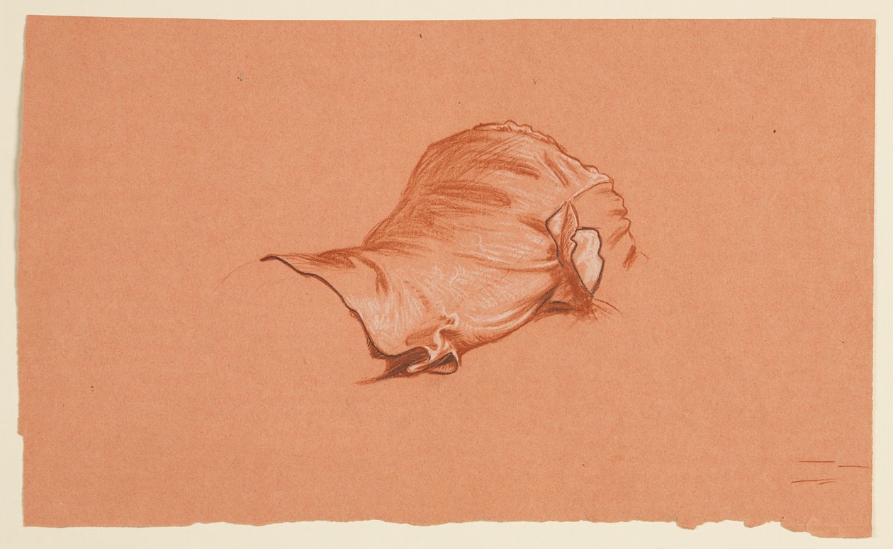 Étude de draperie pour torse masculin costumé - Elihu Vedder