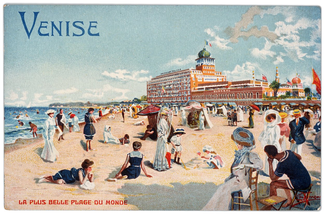 Carte Postale du Lido de Venise, vers 1905 - Elio Ximenes