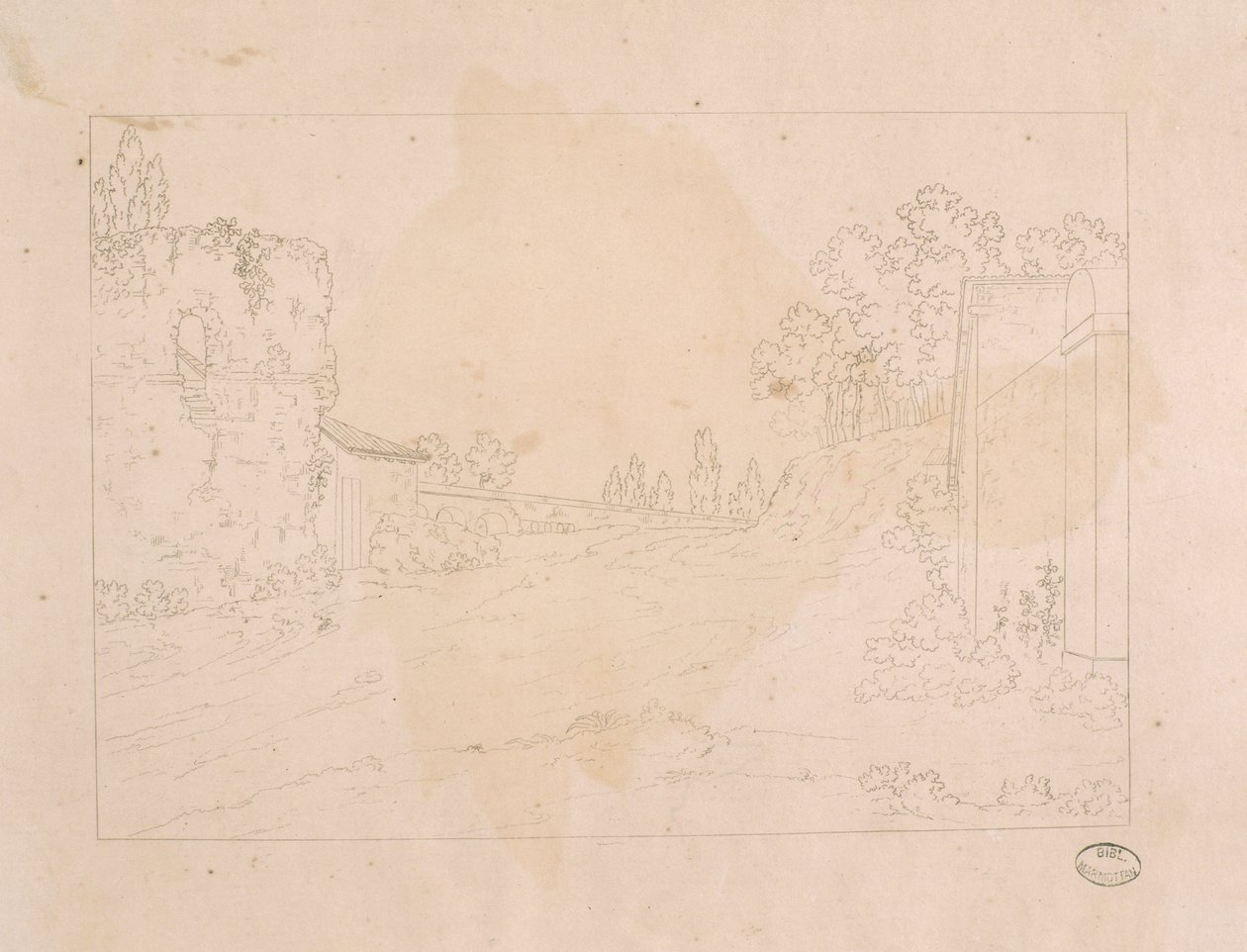 Paysage avec aqueduc - Elisa Bonaparte