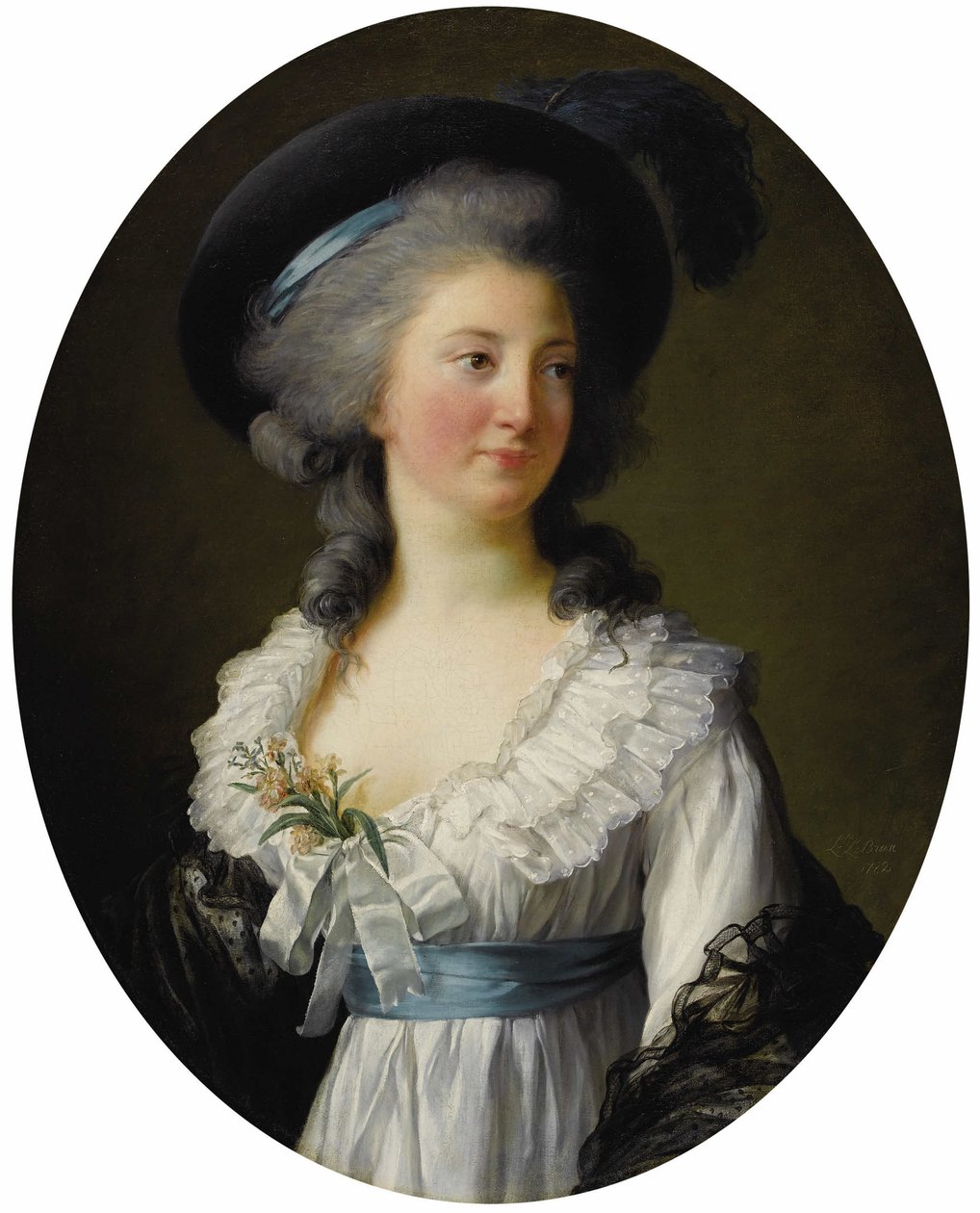 French: Portrait de Madame de Moreton, La Comtesse de Moreton de Chabrillan Portrait of Madame de Moreton, Comtesse de Chabrillan, misidentified with Izabela Czartoryska - Élisabeth Louise Vigée Le Brun