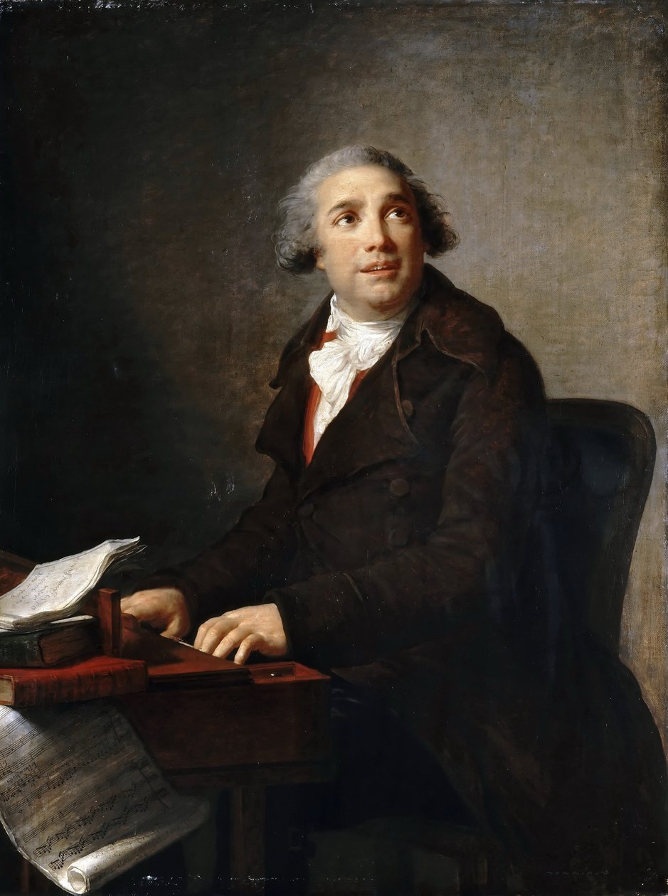 Portrait de Giovanni Paisiello 1740-1816 au clavecin - Elisabeth Louise Vigee-Lebrun