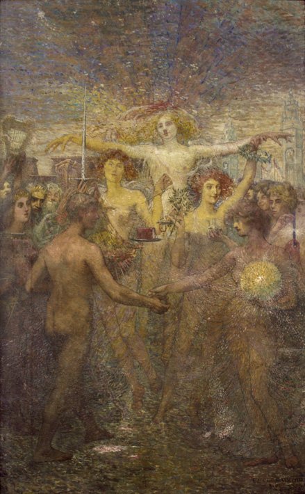 Instruction Solidarité Humaine - Panneau de la Bibliothèque Nationale du Brésil - Eliseu Visconti