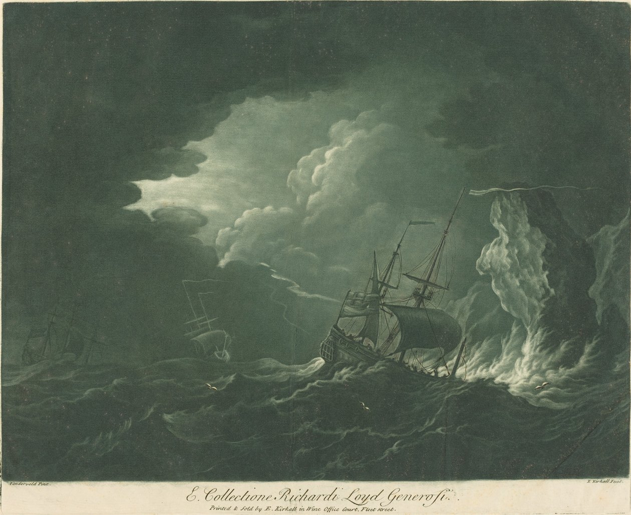Scène de navigation de la collection de Richard Lloyd - Elisha Kirkall after Willem van de Velde the Elder