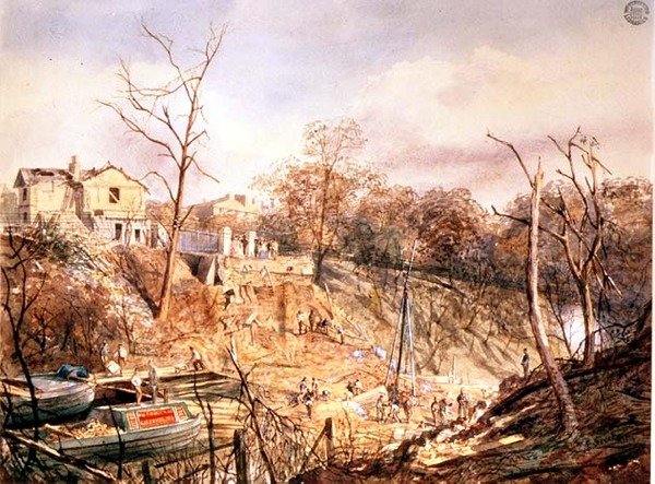 Pont de Macclesfield et le canal après l