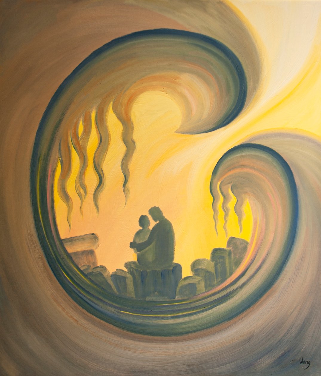 Le Christ vient volontiers à nous dans la prière pour nous aider à désencombrer nos âmes du péché et du ressentiment. Il veut que nous lui fassions confiance et que nous ne nous inquiétions pas, 2000 - Elizabeth Wang