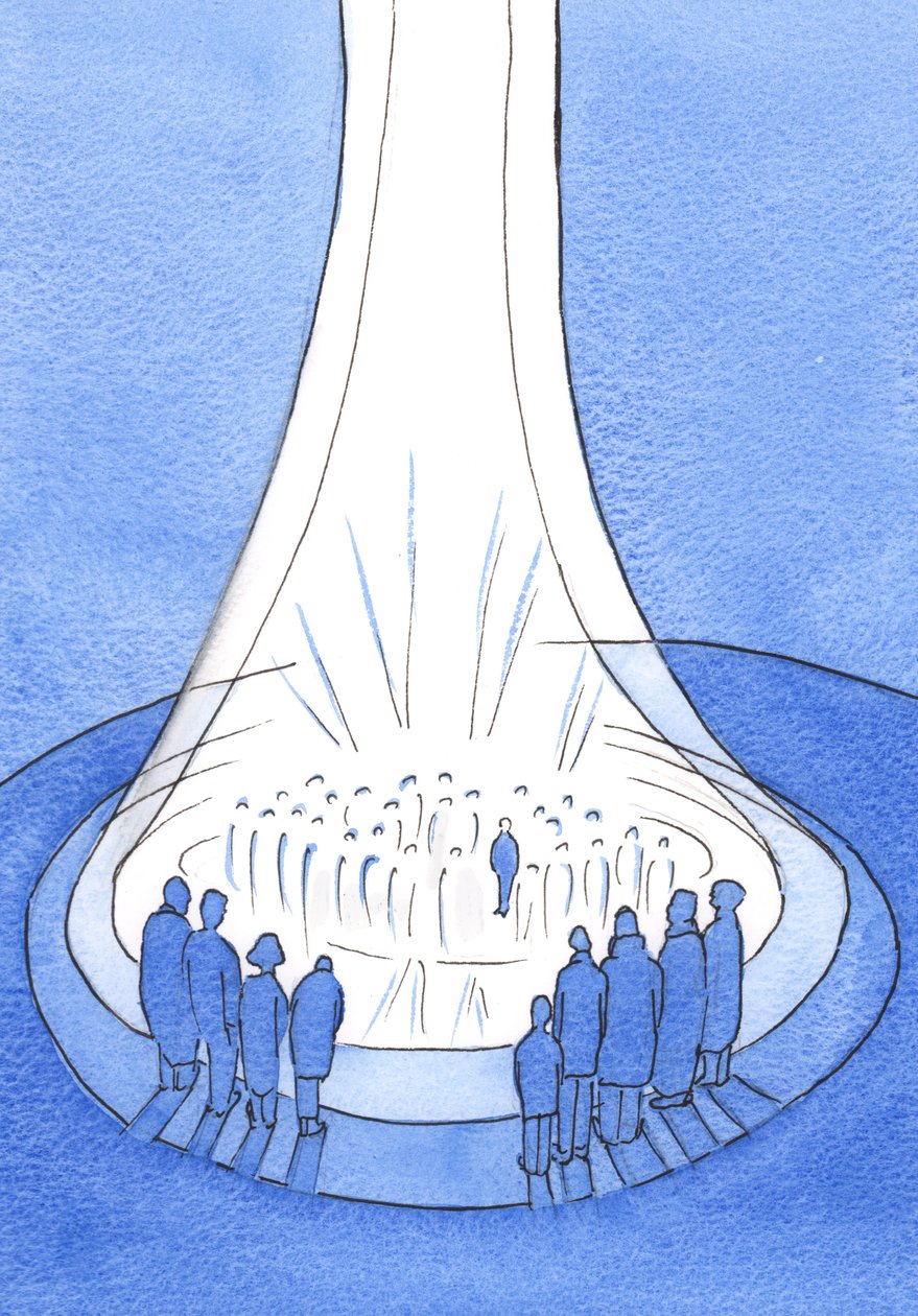 Le Sacrifice du Christ - offert depuis la terre - est comme un phare de lumière devant le Ciel - Elizabeth Wang
