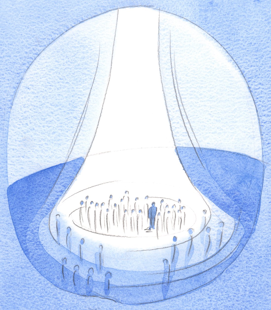 Le sacrifice du Christ - offert depuis la terre - est comme un phare de lumière devant le Ciel - Elizabeth Wang
