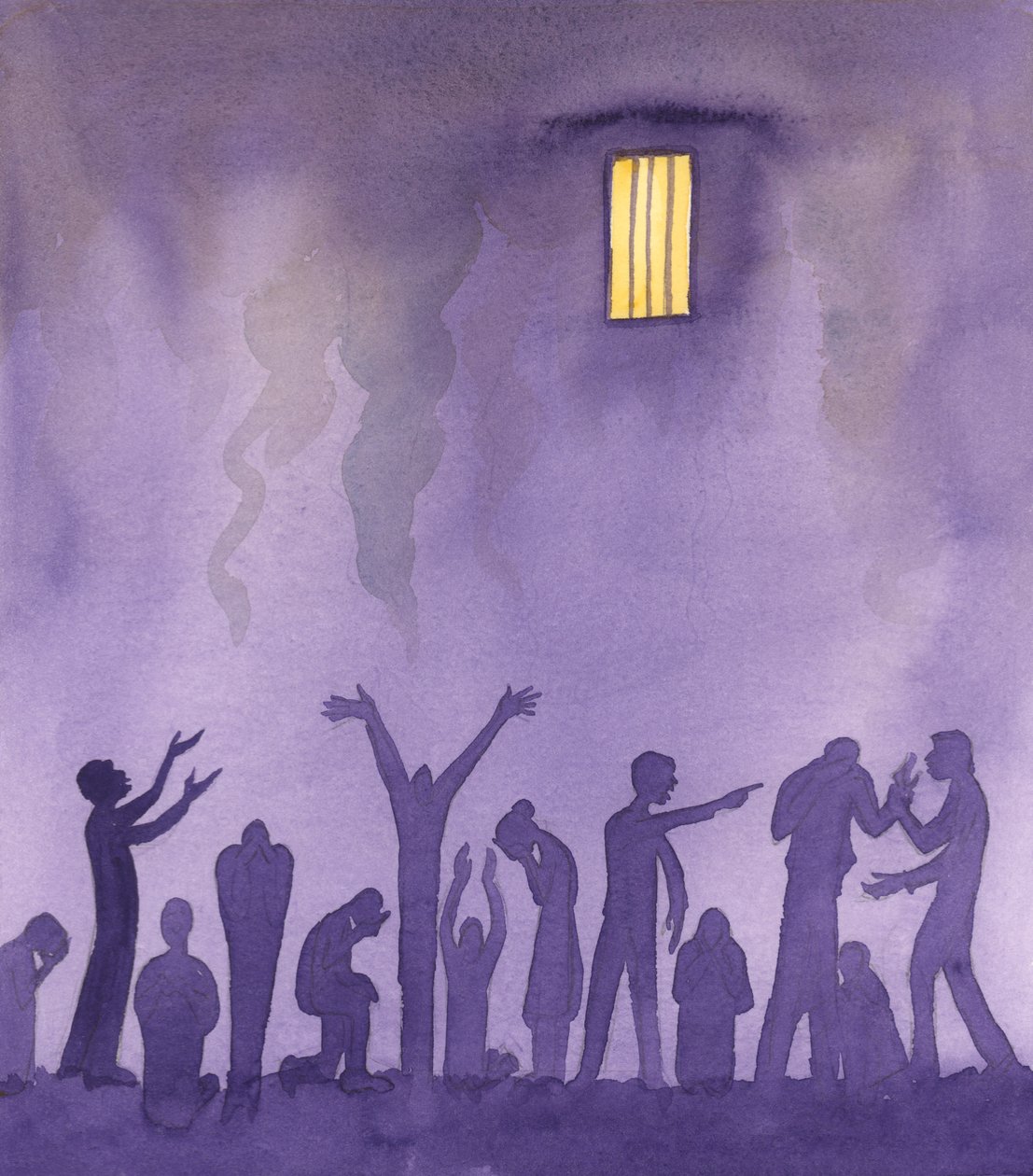 Dans la vie terrestre, il existe des prisons où la vie est insupportable, car les prisonniers se battent les uns contre les autres et sont tourmentés par des gardiens qui les laissent affamés, assoiffés et dans les excréments jusqu