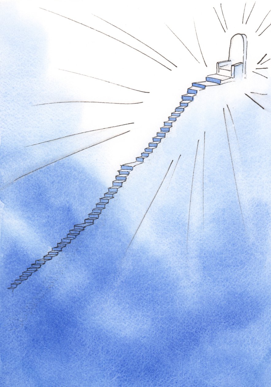 Dans la vie spirituelle, un escalier très raide se trouve devant, avec des lieux de repos. Au sommet se trouve le trône de Dieu. Le chemin est clair - Elizabeth Wang