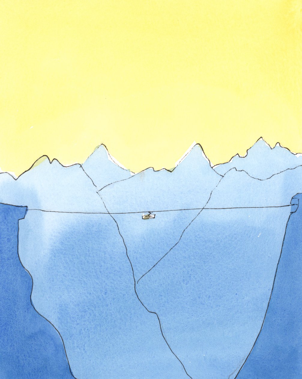 Le voyage de la vie à la mort est comme être dans un téléphérique entre deux montagnes - Elizabeth Wang