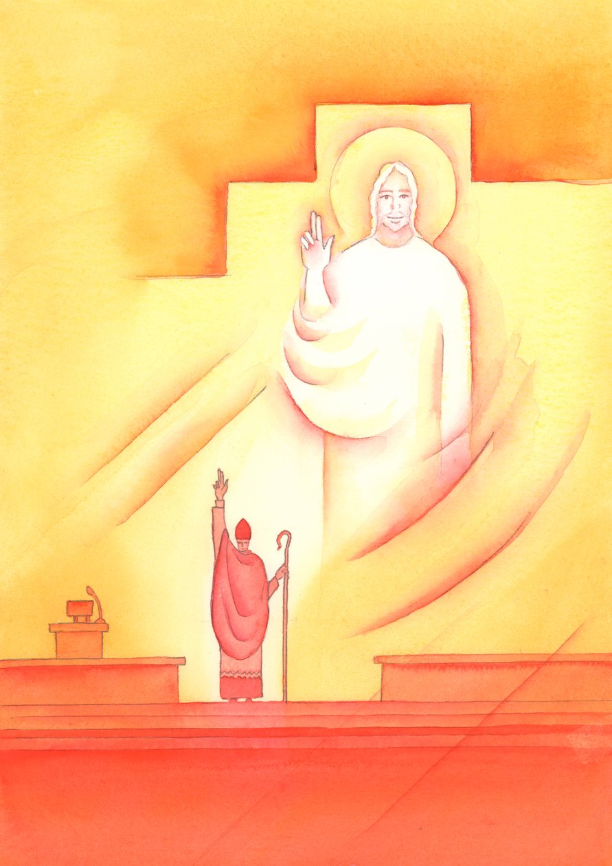 À travers chaque évêque en communion avec le Pape, Dieu le Père nous sanctifie, nous enseigne et nous guide, 2002 - Elizabeth Wang