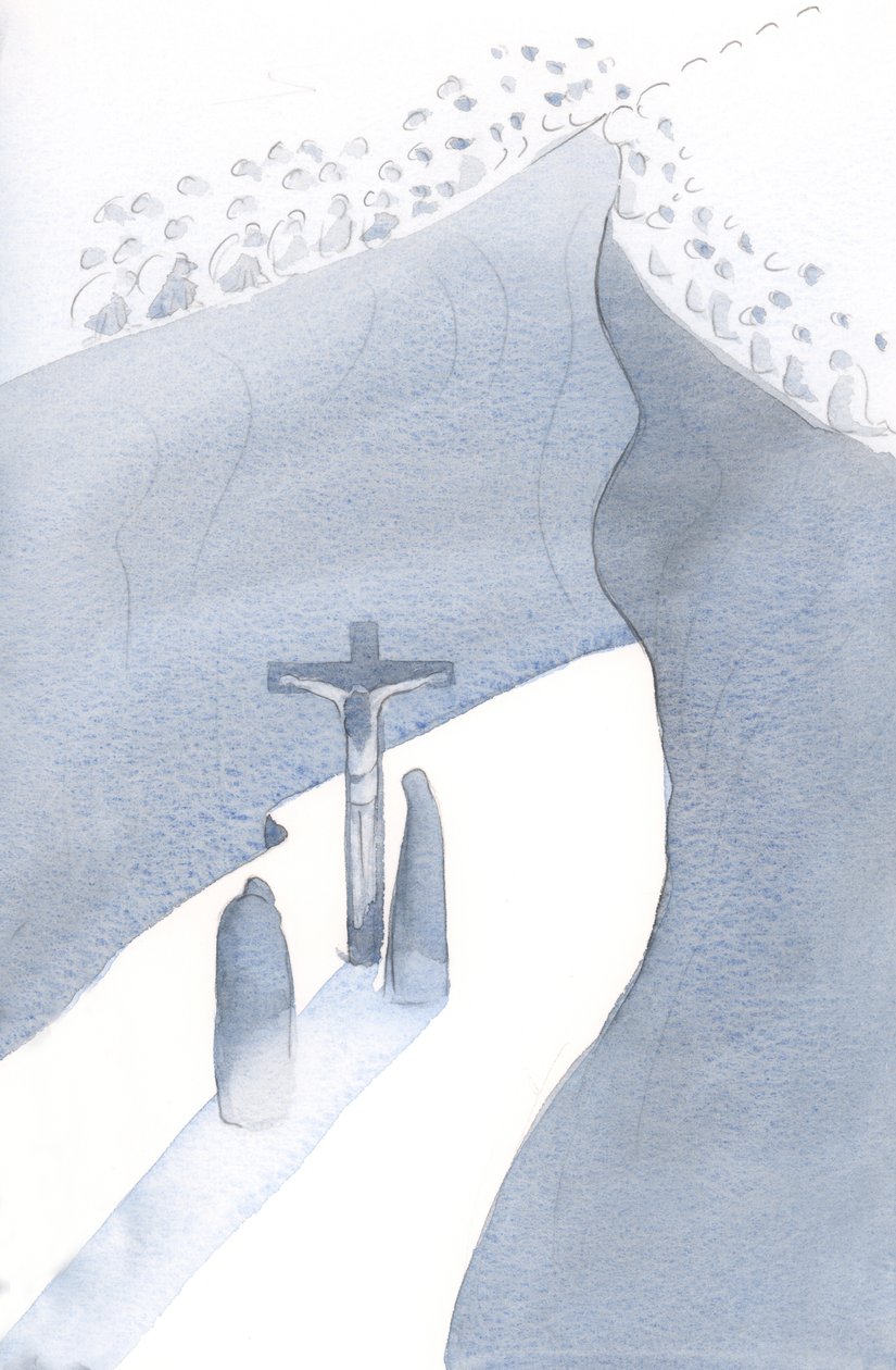 Quel gouffre se trouve devant nous à la messe, alors que nous faisons partie du Sacrifice Unique pour le péché, unis à cette époque passée où le Christ sur la Croix nous a sauvés - Elizabeth Wang