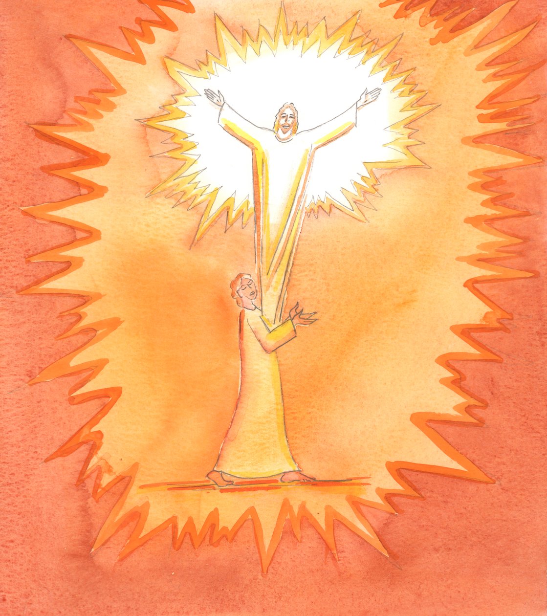 Quand une âme est vide de tous désirs vains, le Christ la remplit de sa lumière, dans la Sainte Communion; et comme le Christ loue son Père, dans l