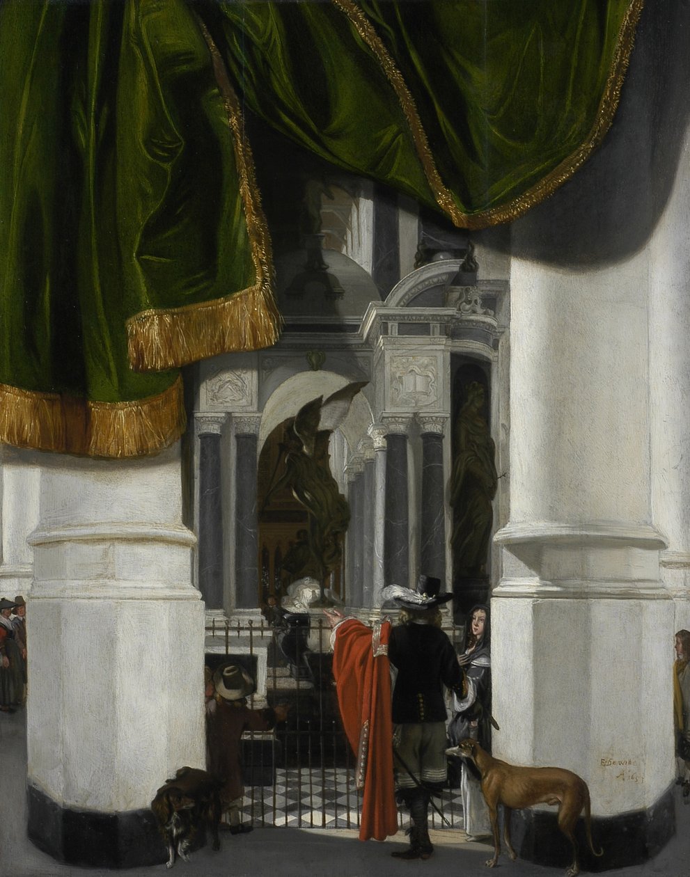 Intérieur de la Nieuwe Kerk à Delft avec la tombe de Guillaume le Taciturne, 1653 - Emanuel de Witte