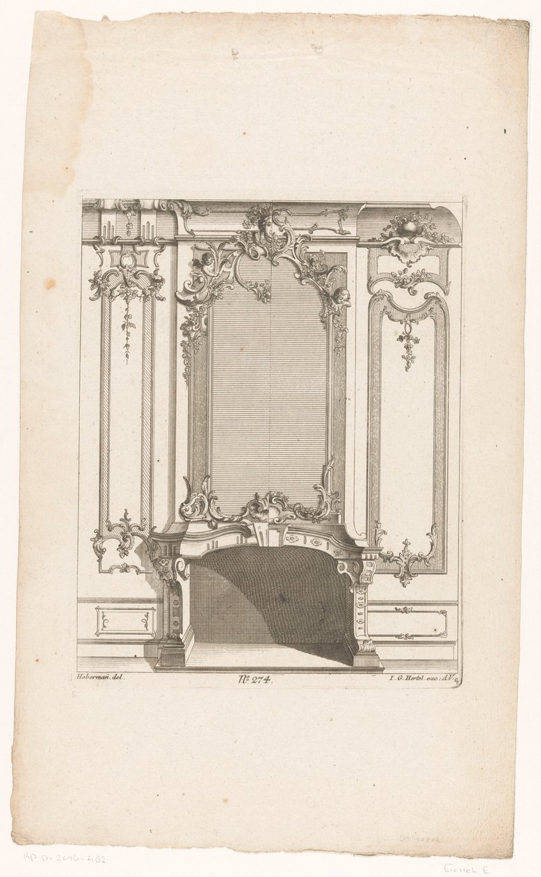 Cheminée avec putti - Emanuel Eichel (possibly)