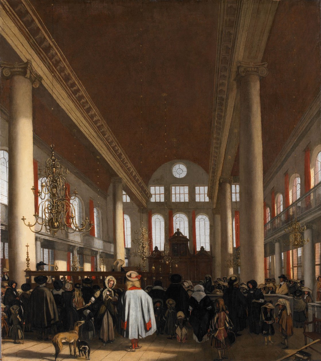 Intérieur de la synagogue portugaise à Amsterdam - Emanuel de Witte