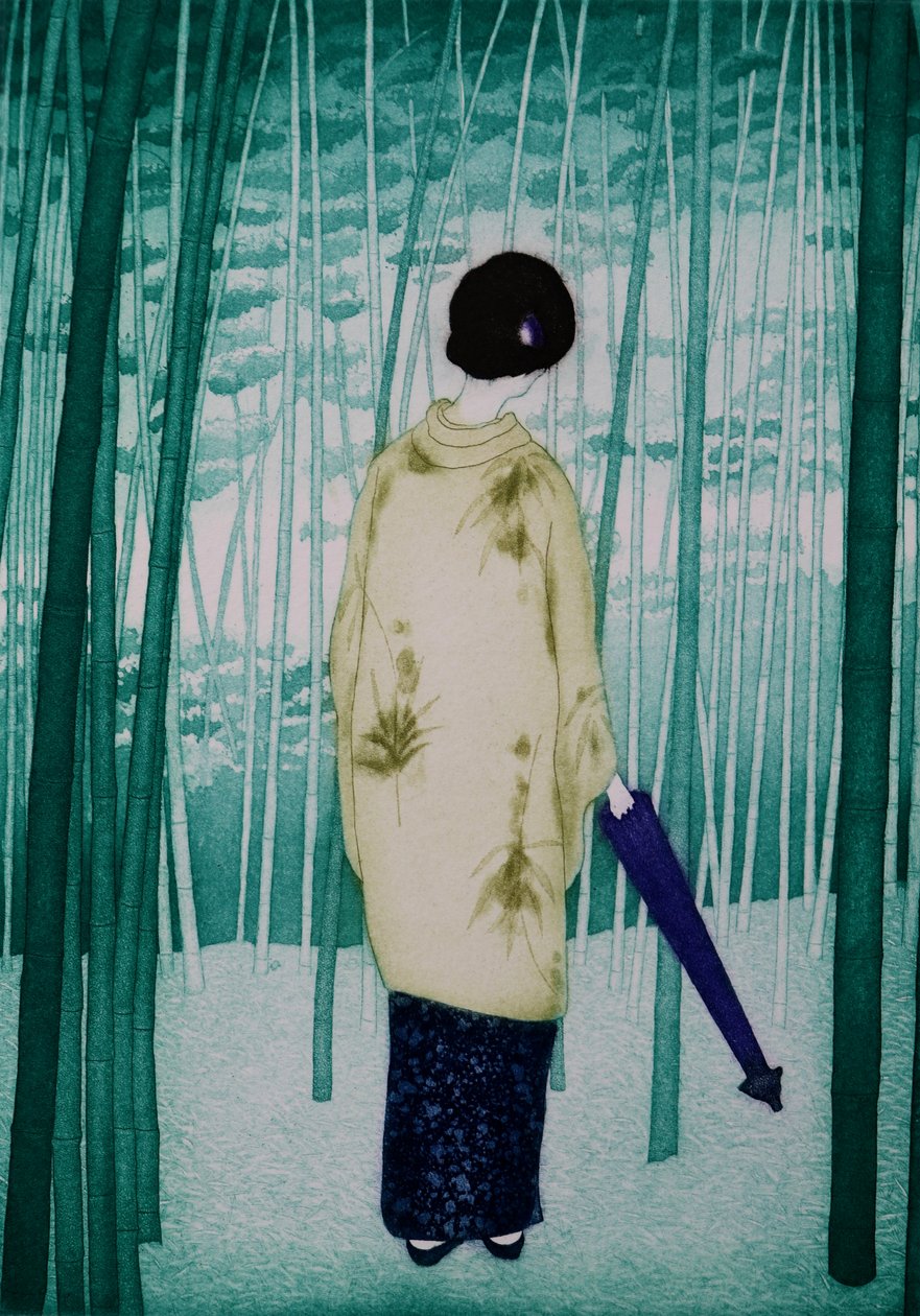 Dame en bambou, 2007 (gravure) - Emiko Aida